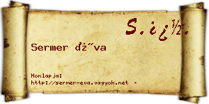 Sermer Éva névjegykártya