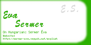 eva sermer business card