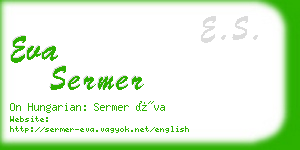 eva sermer business card